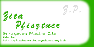 zita pfisztner business card